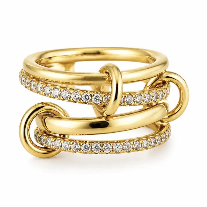 Sahira Mina Pave Stacked Ring