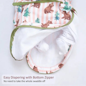 LollyBanks Striped Bear Swaddle