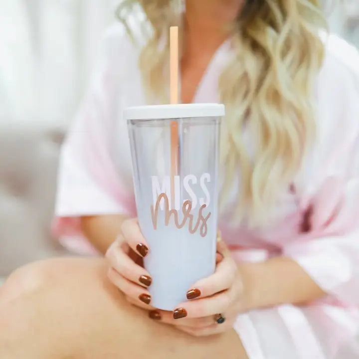 Miss To Mrs. Bachelorette & Wedding Tumbler