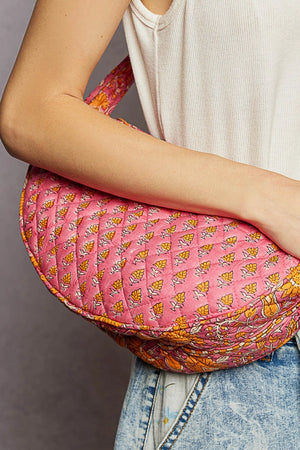 Pol Pink + Yellow Essential Quilted Floral Bag