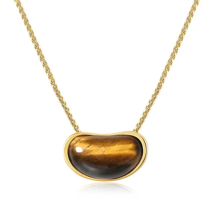 Sahira Angie Tiger Eye Pendant Necklace