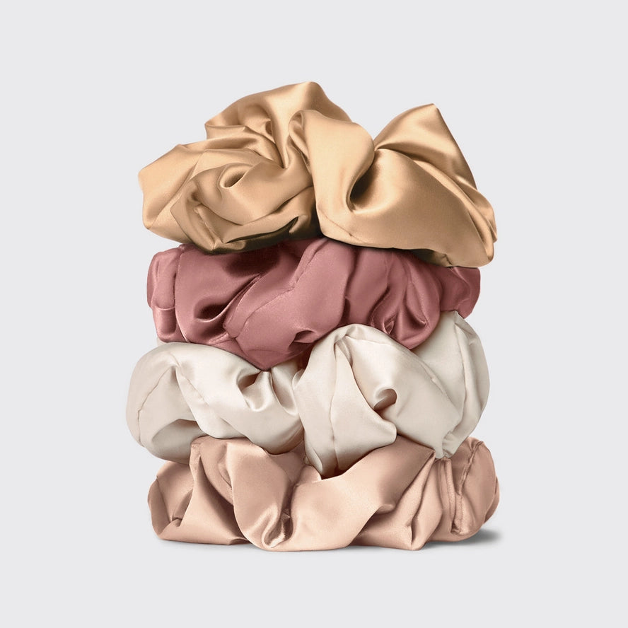 Kitsch Pillow Scrunchies® Satin 4pc - Blush