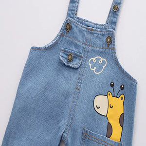 Baby Striped Denim Overall Set