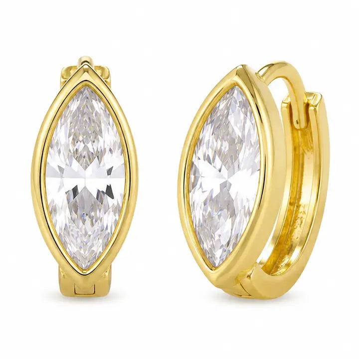 Sahira Marquise Bezel Mini Hoop