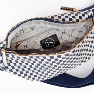 Pretty Simple Navy Woven Susie Sidekick Bum Bag