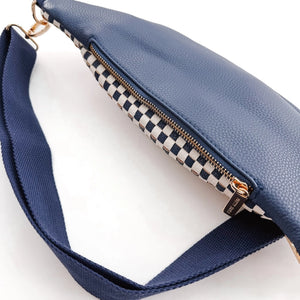 Pretty Simple Navy Woven Susie Sidekick Bum Bag