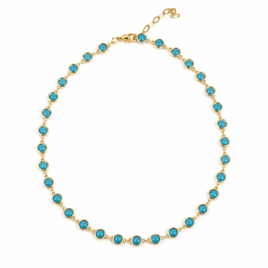 Sahira Turquoise Bezel Necklace