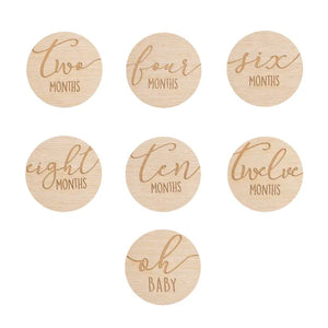Wooden Reversible Monthly Baby Milestones
