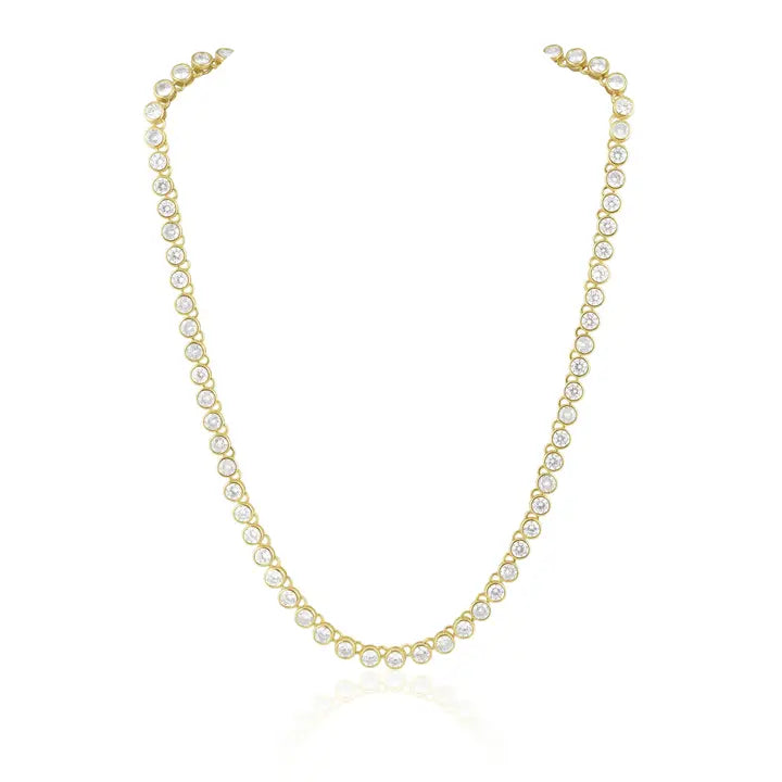 Sahira Bezel Tennis Necklace