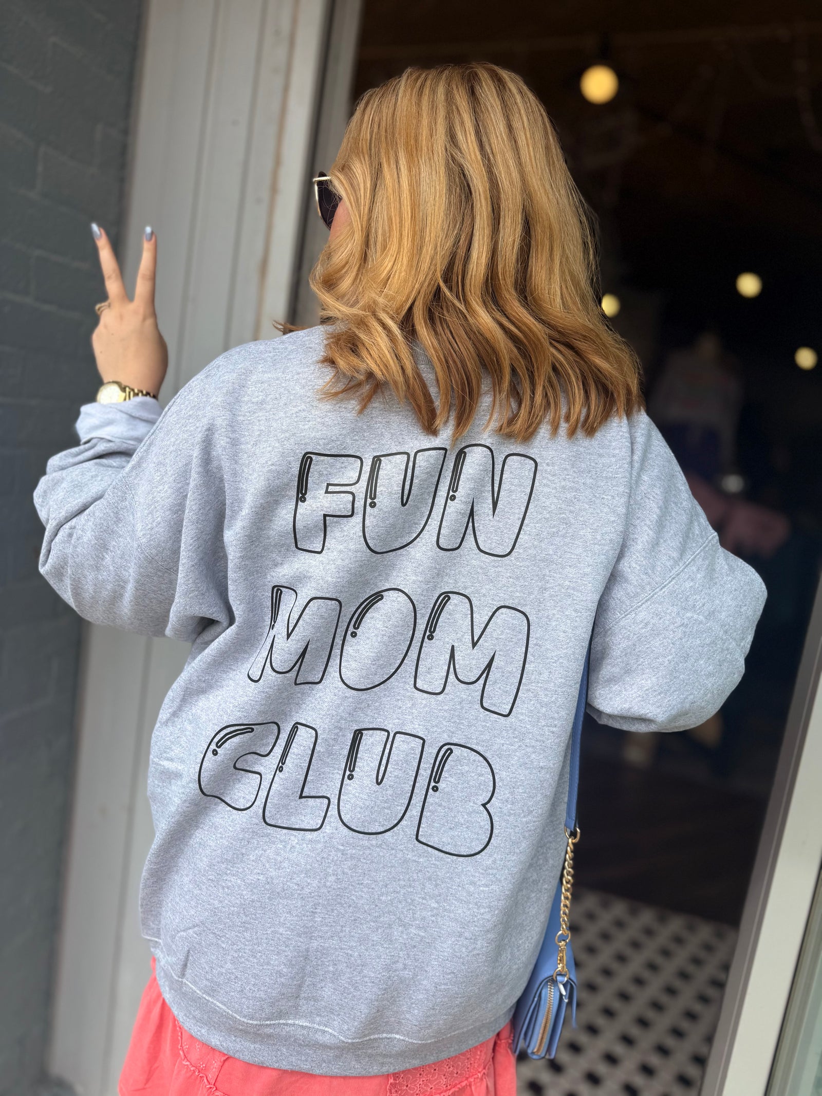 Grey Fun Mom Club Sweatshirt