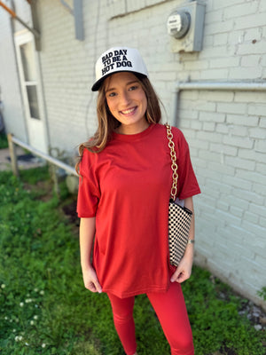 Mono B Blushed Brick Oversized Boyfriend Tee