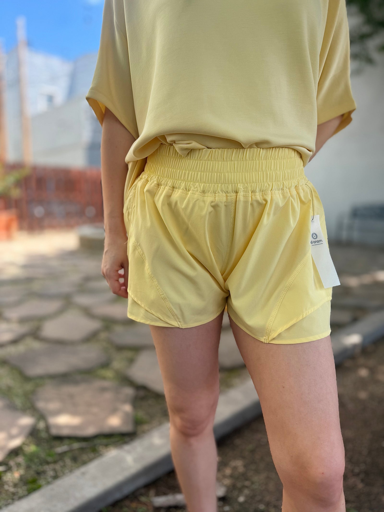 Mono B Yellow Glow Breeze Flutter Shorts