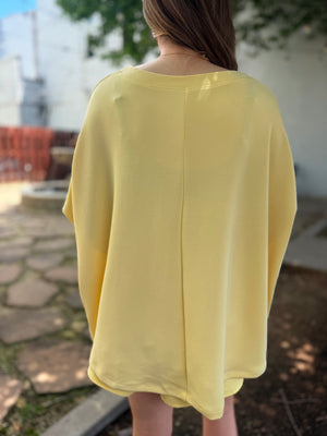 Mono B Yellow Glow Laguna Boatneck Top