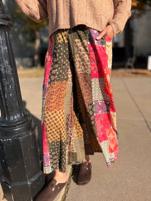 POL Taupe Pink Mixed Quilted Bottoms