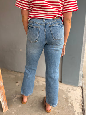 Judy Blue Mid Rise TC Vintage Wash Straight Leg Jeans