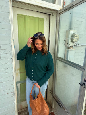 Staccato Hunter Green Button Down Cardigan