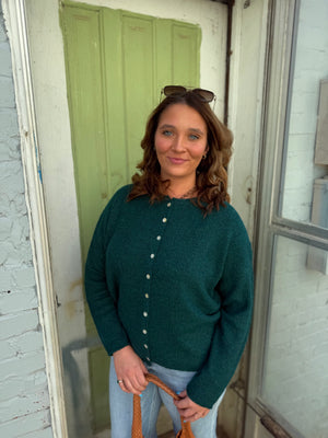 Staccato Hunter Green Button Down Cardigan