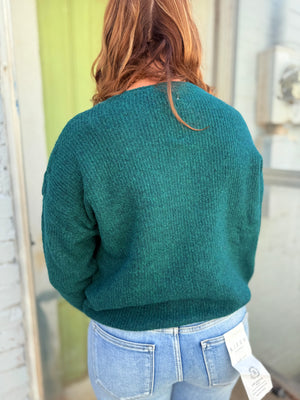 Staccato Hunter Green Button Down Cardigan