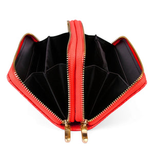 Double Zipper Fashion Wallet