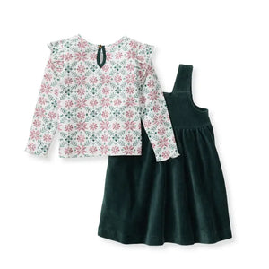 Burt's Bees Baby Poinsettia Organic Girl Tee & Dress Set