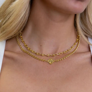 Sahira Rosalie Clover Chain Necklace