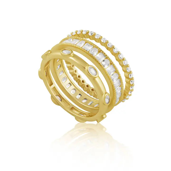 Sahira Ivy Cz Ring Set