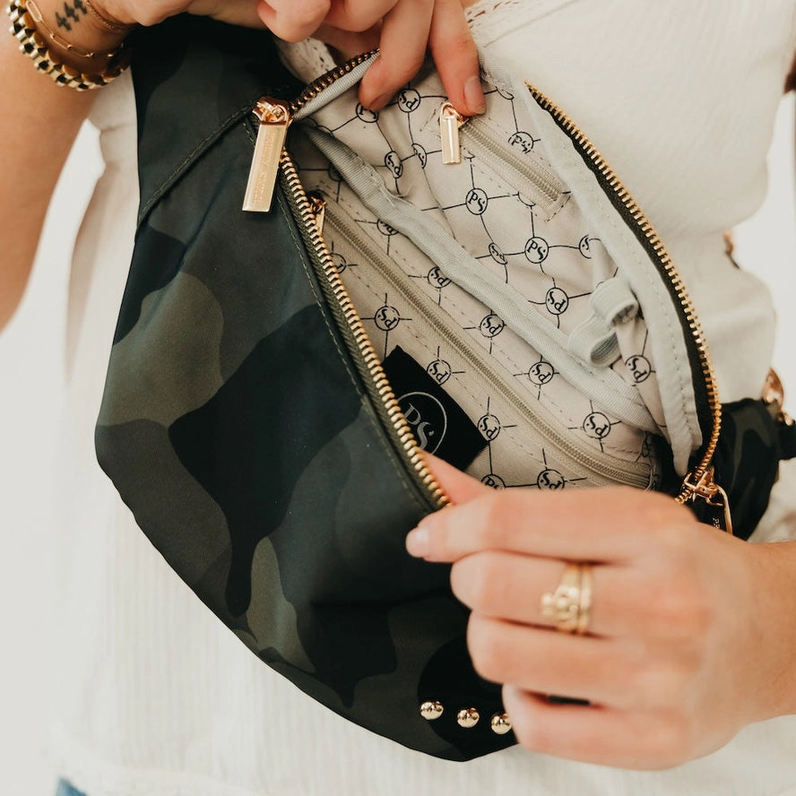 Pretty Simple Camo Nylon Susie Sidekick Bum Bag