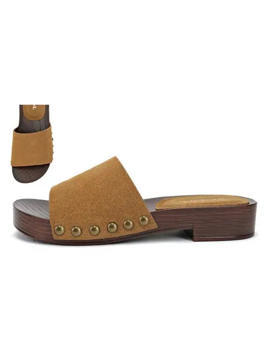Tan Studded Clog