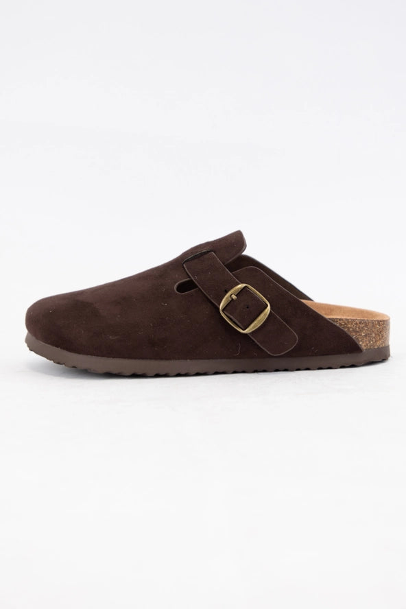 Brown Clog w/ Buckle Detail