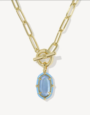 Kendra Scott Elisa Gold Enamel Link + Chain Necklace